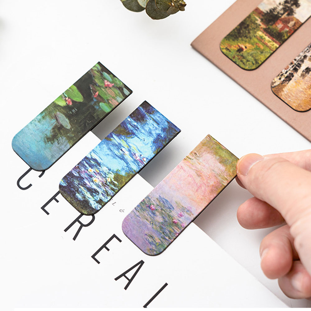 4 個の芸術的な磁気ブックマーク印象派アートページクリップ高 - Paperclip Magnetic Set のレビューと価格