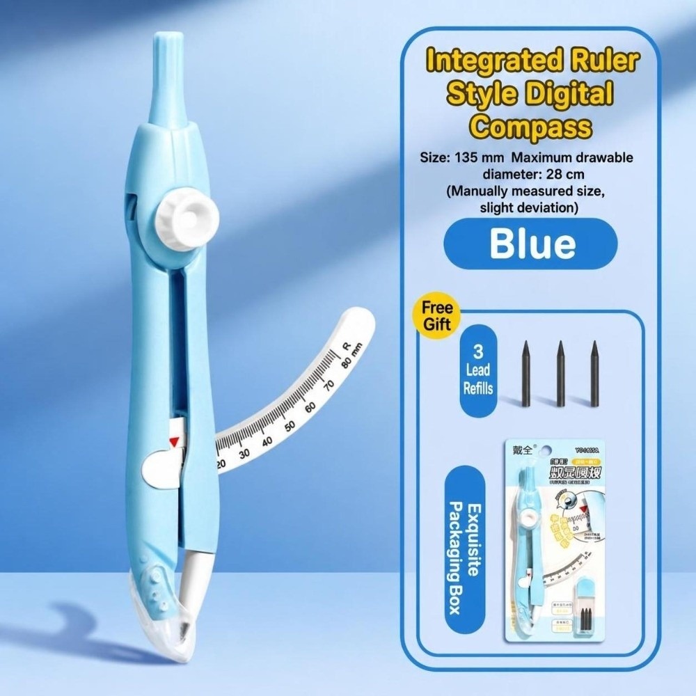 デジタル表示コンパス、距離測定機能付き、金属不使用の幾何学コ - Compass Geometry Set のレビューと価格