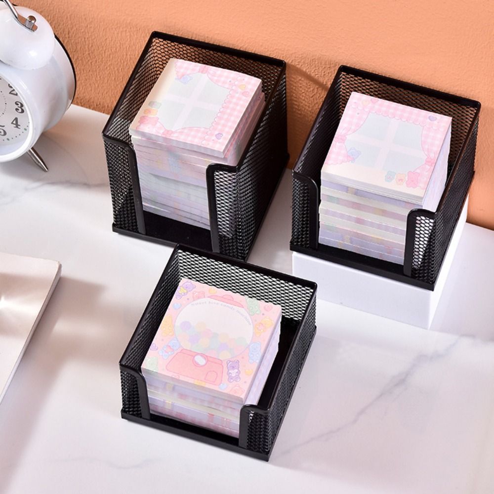 ブラックメッシュペーパーキューブ、ミニメモ帳ボックス、収納ケ - Sticky Note Cube のレビューと価格
