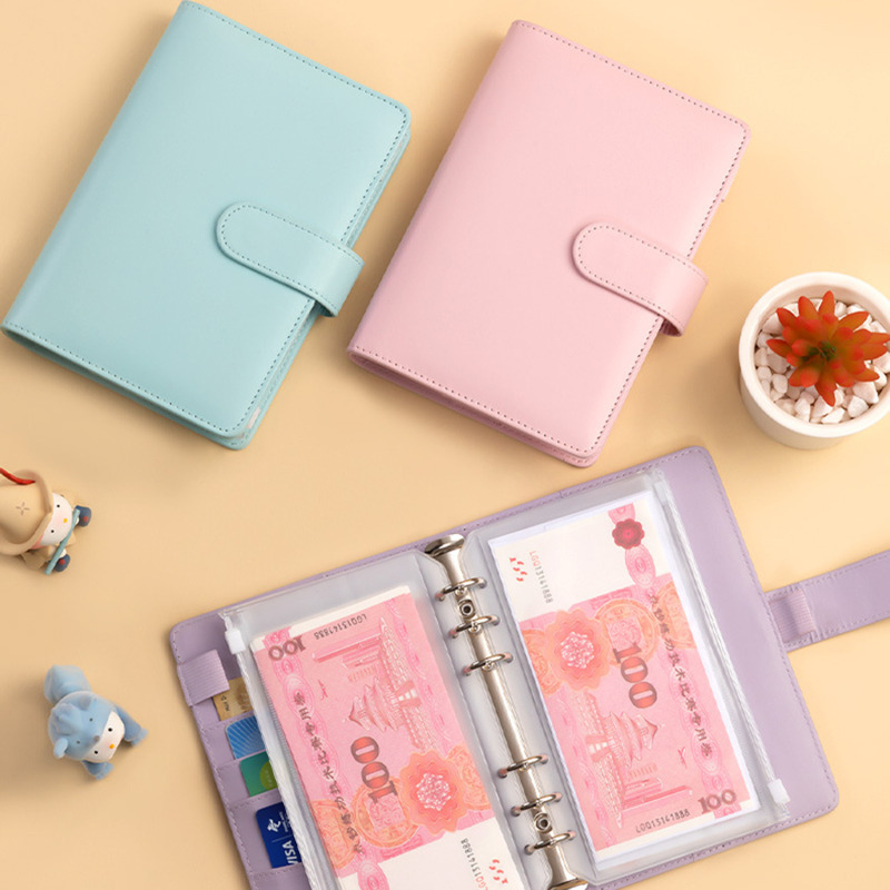 A6 PU レザー予算バインダー 現金封筒ポケット付き ジッ - Planner Weekly Budget のレビューと価格