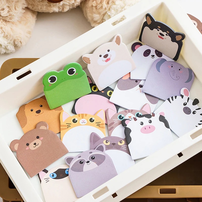 240枚入り 可愛い動物型 無地の粘着性メモ カートゥーン風 - Is Stationery Office Supply のレビューと価格