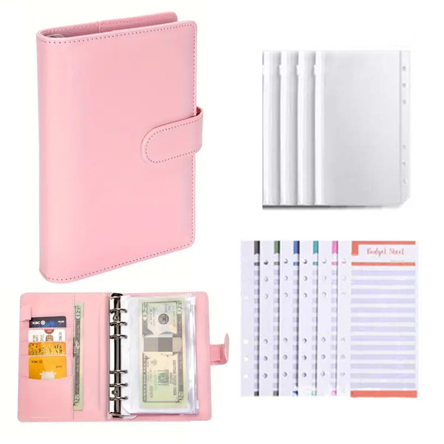 Pu レザー予算バインダー現金封筒ポケットジップ小さなフラン - Planner Weekly Budget のレビューと価格