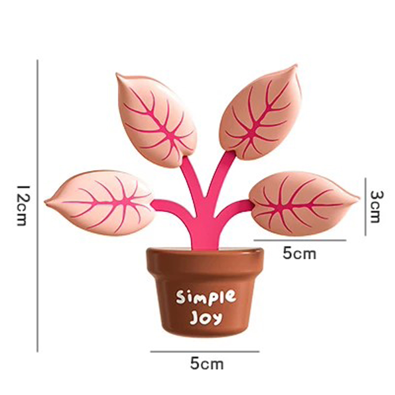 可愛い鉢植えデスククリップ2個セット冷蔵庫マグネット4枚葉型 - Paperclip Magnetic Set のレビューと価格
