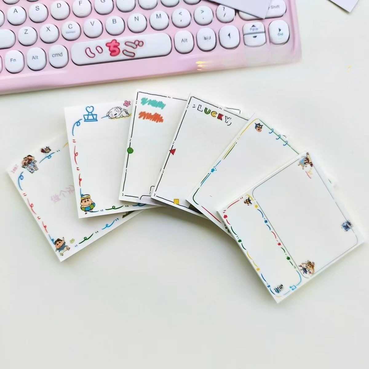 クレヨンしんちゃんの正方形付箋、かわいい漫画柄の自己粘着式、 - Sticky Note Cube のレビューと価格